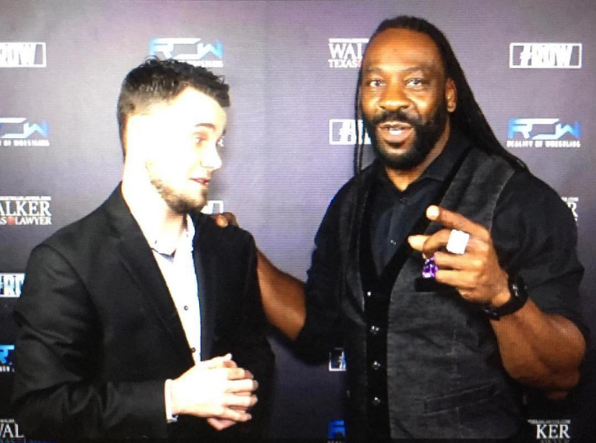 Matt Young with Booker T backstage