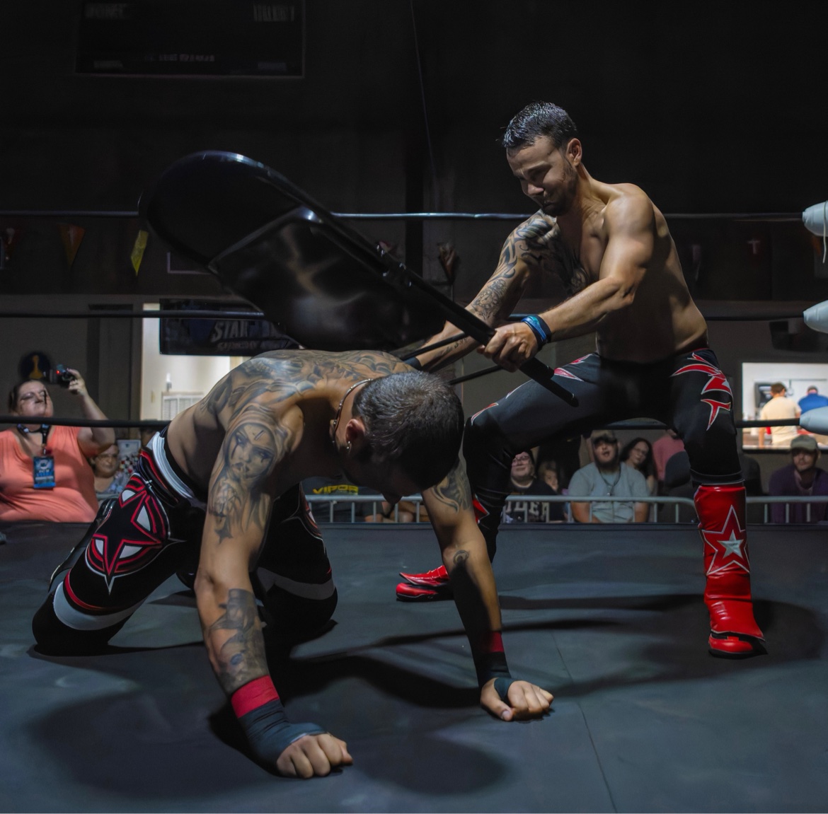 In-ring action, fourth shot