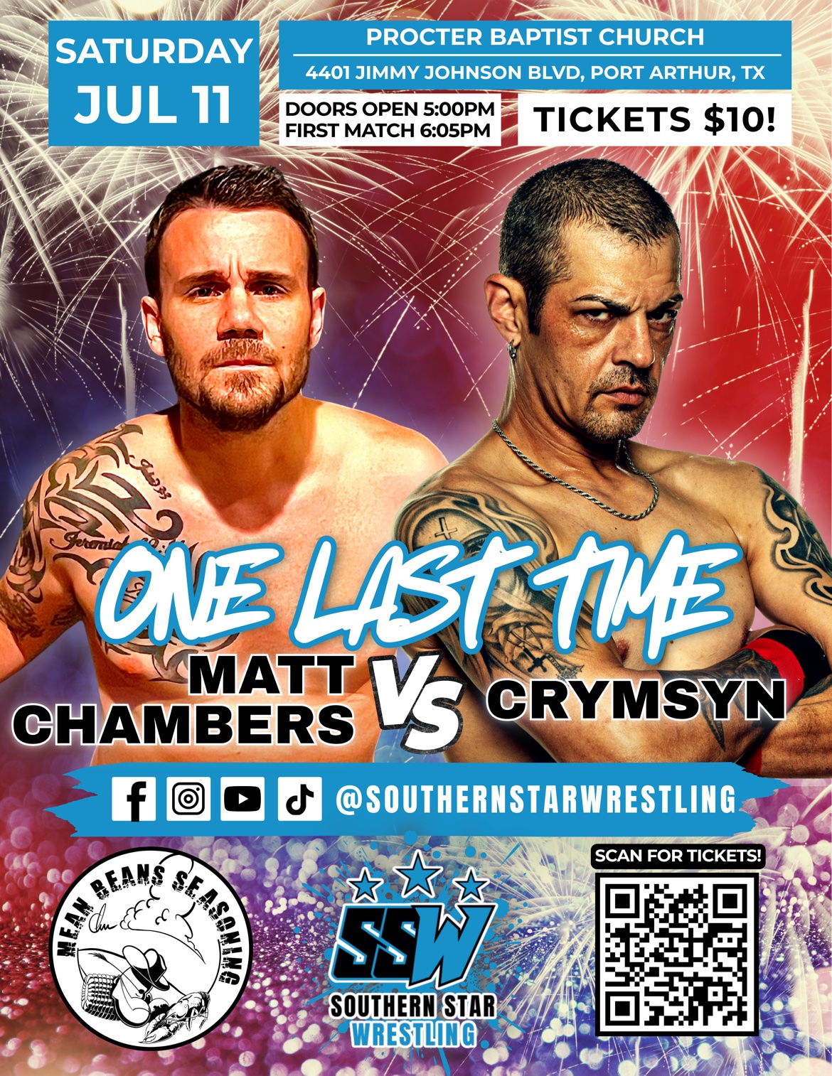 Retirement match poster: One Last Time — Matt Chambers vs Crymsyn